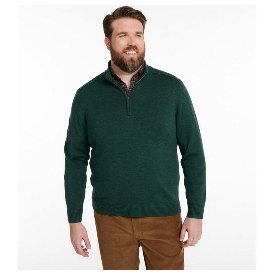 L.L.Bean Men's Essential Merino Quarter-Zip Sweaters-Men's - Clothing - Tops-Appalachian Outfitters