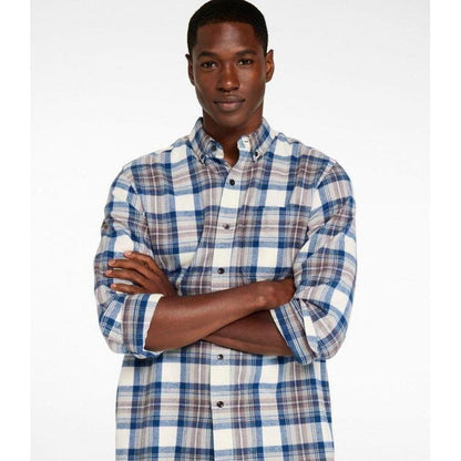 L.L.Bean Men's Long Sleeve Scotch Plaid Flannel Shirt-Men's - Clothing - Tops-Appalachian Outfitters