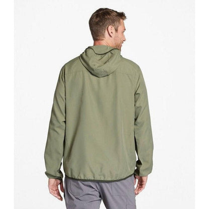 Back view of the L.L.Bean Men's Regular No Fly Zone Jacket in Olive Gray on a model against a white background.