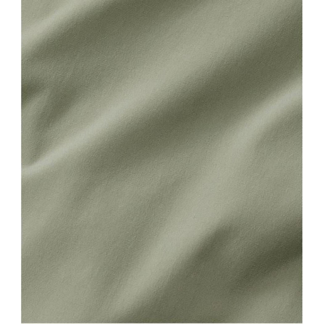 A close-up of the L.L.Bean Men's Tropicwear Shirt Short Sleeve in Dusty Sage showing the fabric texture.