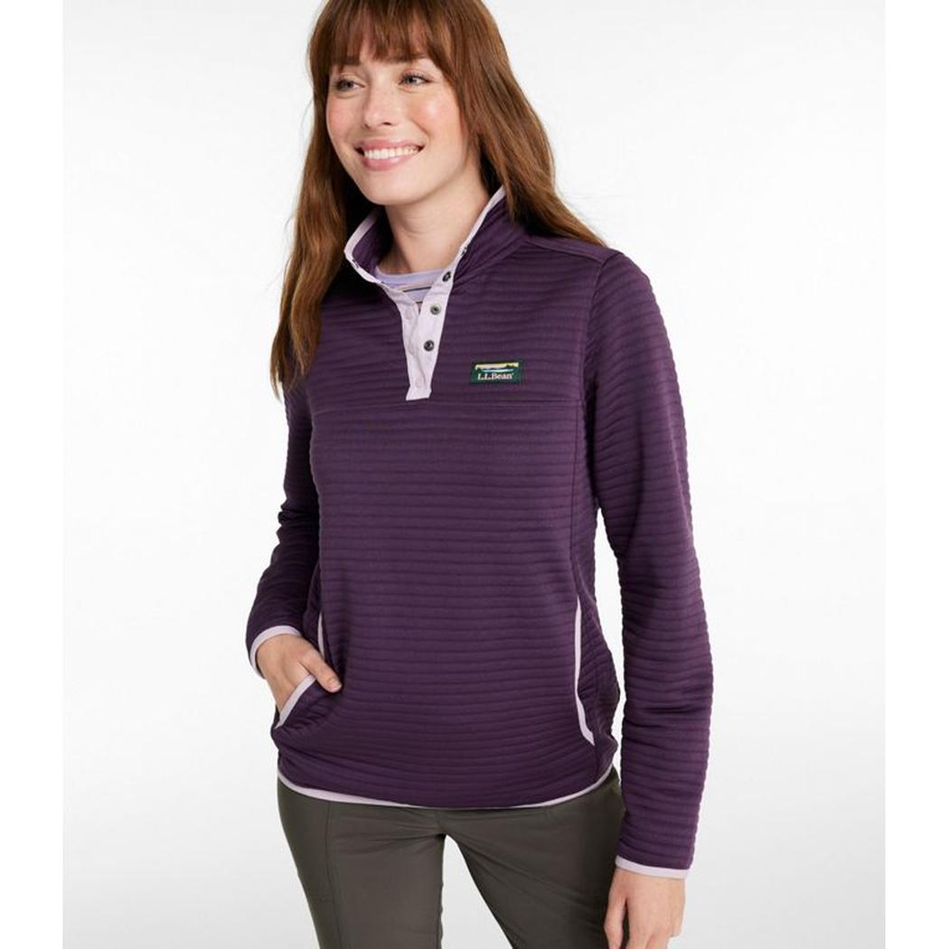 L.L.Bean Women's Airlight Knit Pullover-Women's - Clothing - Tops-Eggplant Heather-S-Appalachian Outfitters