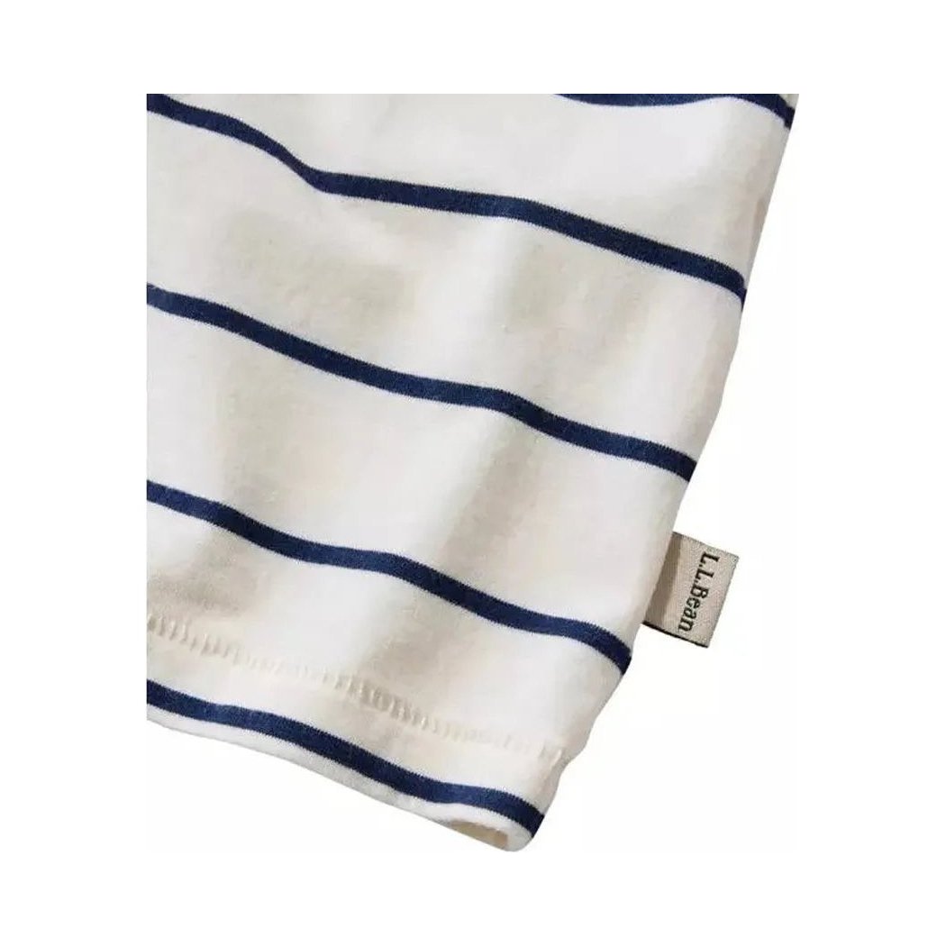 L.L.Bean Women's Soft Stretch Supima-Blend Tee, Crewneck Short-Sleeve Striped-Women's - Clothing - Tops-Appalachian Outfitters