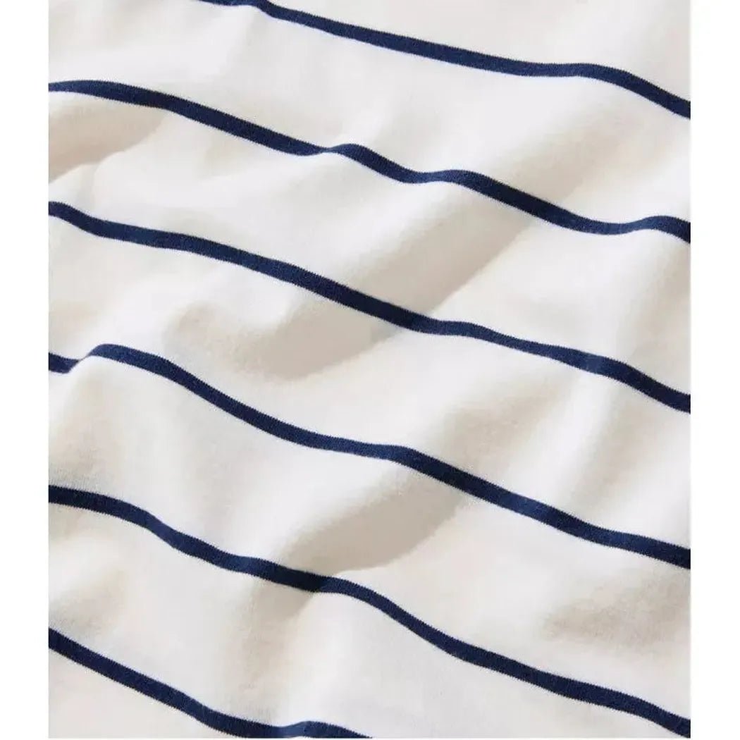 L.L.Bean Women's Soft Stretch Supima-Blend Tee, Crewneck Short-Sleeve Striped-Women's - Clothing - Tops-Appalachian Outfitters