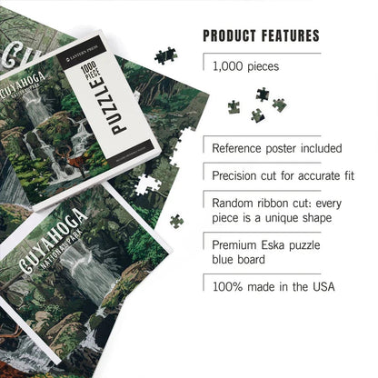 Lantern Press 1000 PIECE PUZZLE Cuyahoga Valley National Park Deer Falls-Accessories - Games-Appalachian Outfitters