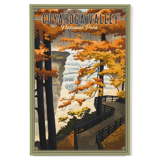 Lantern Press Cuyahoga Valley National Park Premium Wood Sign 12x18-Accessories - Novelty - Decor-Lithograph-Appalachian Outfitters