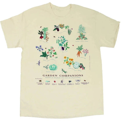 Liberty Graphics Garden Companions Short Sleeve T-Unisex - Clothing - Tops-Natural-S-Appalachian Outfitters