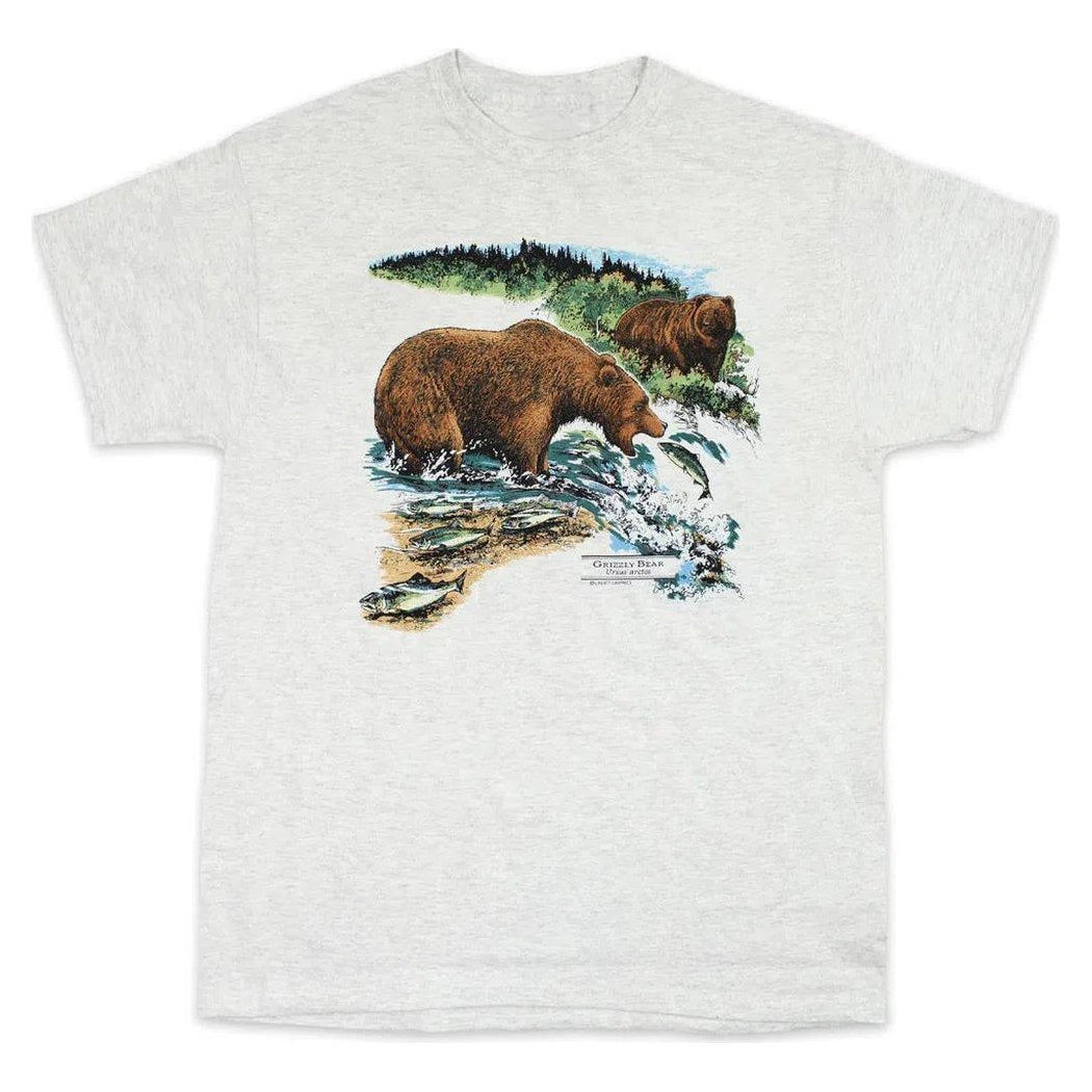 Liberty Graphics Grizzly Bears Short Sleeve T-Unisex - Clothing - Tops-Ash-S-Appalachian Outfitters