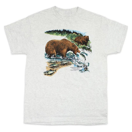 Liberty Graphics Grizzly Bears Short Sleeve T-Unisex - Clothing - Tops-Ash-S-Appalachian Outfitters