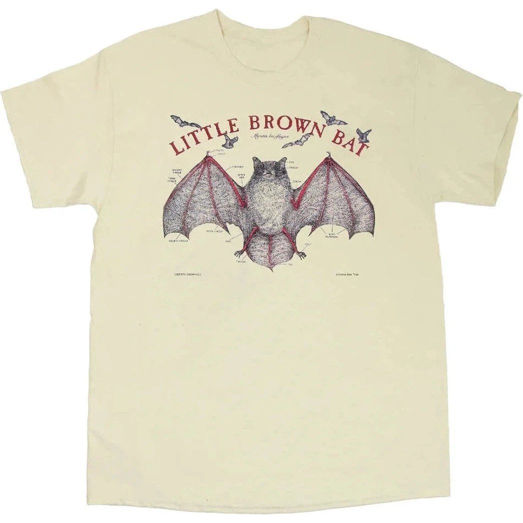 Liberty Graphics Little Brown Bat Short Sleeve T-Unisex - Clothing - Tops-Natural-S-Appalachian Outfitters