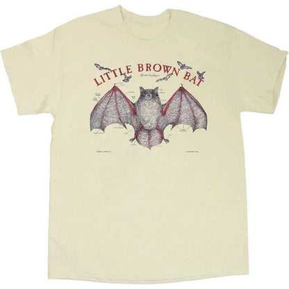 Liberty Graphics Little Brown Bat Short Sleeve T-Unisex - Clothing - Tops-Natural-S-Appalachian Outfitters