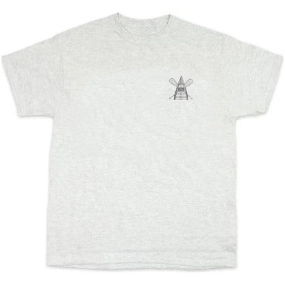 A front view of the Liberty Graphics North American Classics Short Sleeve T in Ash showing the small graphic on the chest against a white background.