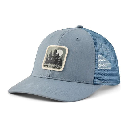 Life is Good Adult Unisex Moonlight Treescape Trucker-Accessories - Hats - Unisex-Appalachian Outfitters
