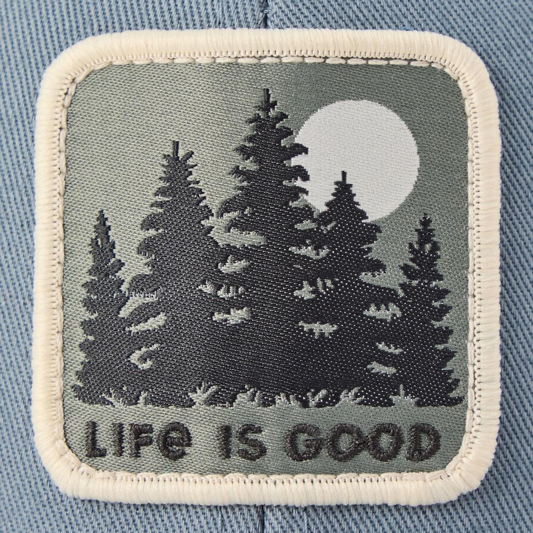 Life is Good Adult Unisex Moonlight Treescape Trucker-Accessories - Hats - Unisex-Appalachian Outfitters
