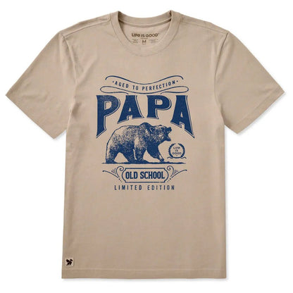 Life is Good Men's Aged to Perfection Papa Short Sleeve Crusher Tee-Men's - Clothing - Tops-Appalachian Outfitters