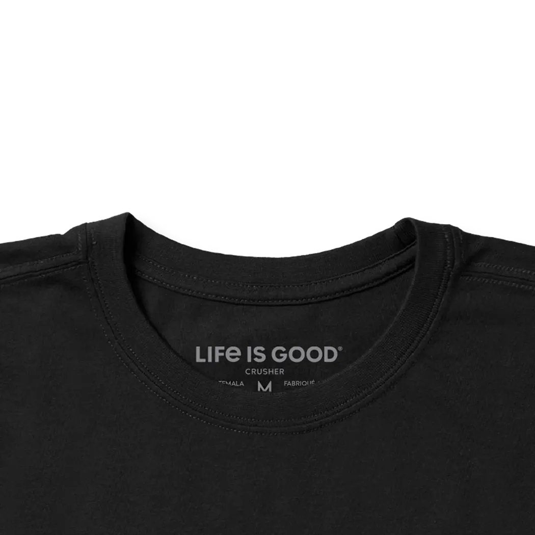 Life is Good Men's Bear Guitar Short Sleeve Crusher Tee-Men's - Clothing - Tops-Appalachian Outfitters