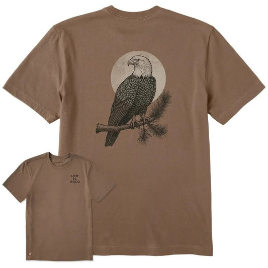Life is Good Men's Eagle Moon Short Sleeve Crusher Tee-Men's - Clothing - Tops-Appalachian Outfitters