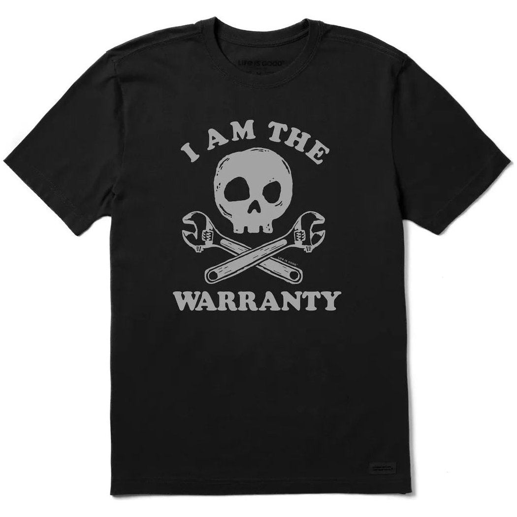 Life is Good Men's I am the Warranty Skull & Tools Short Sleeve Crusher Tee-Men's - Clothing - Tops-Appalachian Outfitters