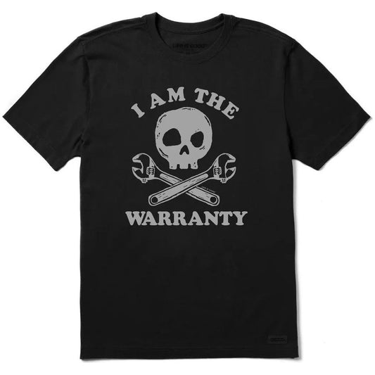 Life is Good Men's I am the Warranty Skull & Tools Short Sleeve Crusher Tee-Men's - Clothing - Tops-Appalachian Outfitters