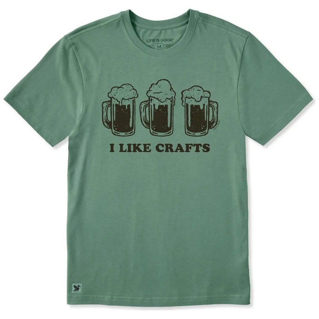 Life is Good Men's I Like Crafts Beers Shortsleeve Crusher-Men's - Clothing - Tops-Appalachian Outfitters