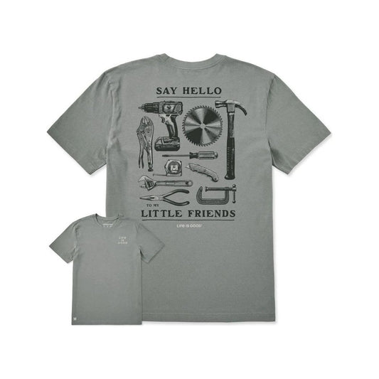 Life is Good Men's Little Friends Tools Short Sleeve Crusher Tee-Men's - Clothing - Tops-Appalachian Outfitters