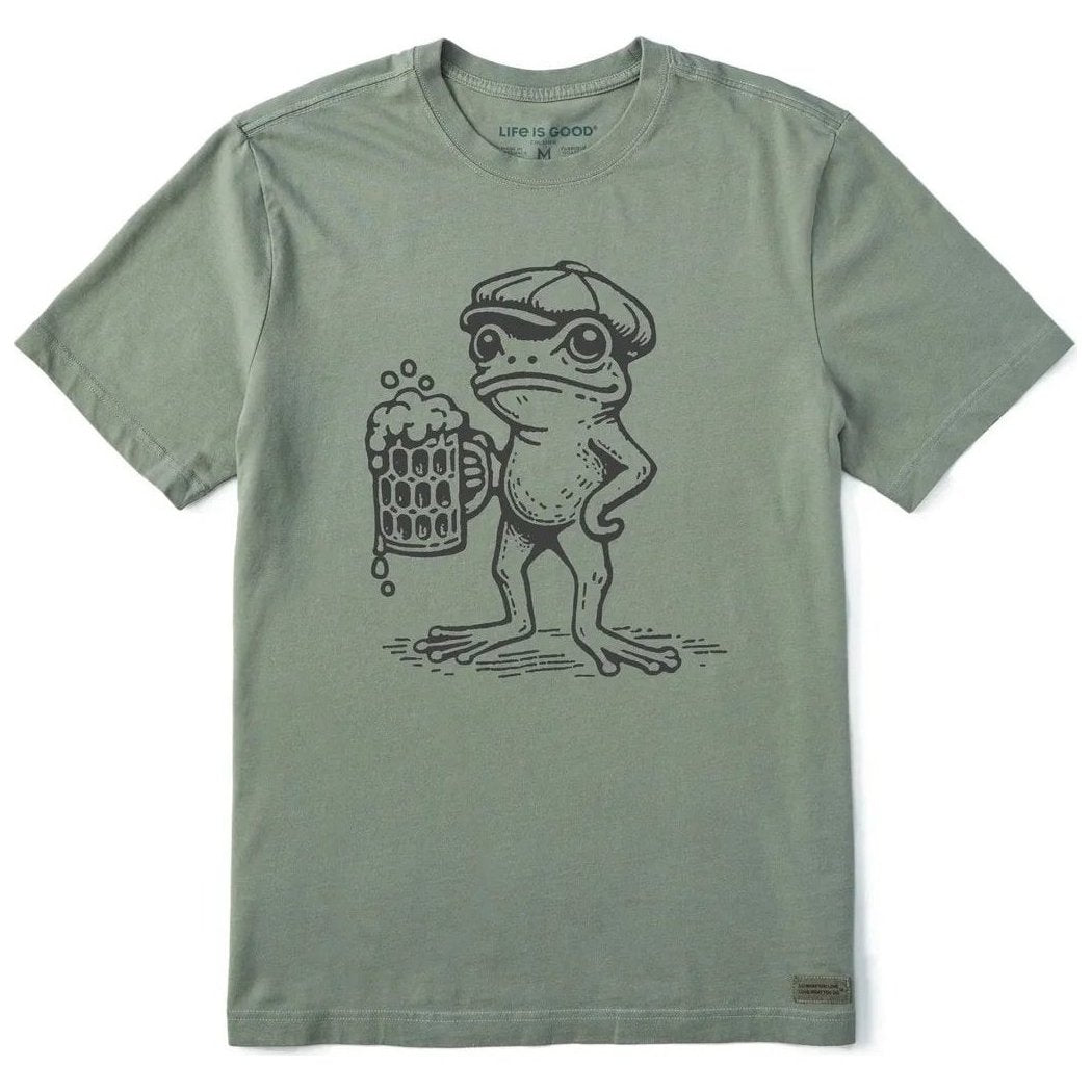 Life is Good Men's Scally Cap Frog Short Sleeve Crusher Tee-Men's - Clothing - Tops-Appalachian Outfitters