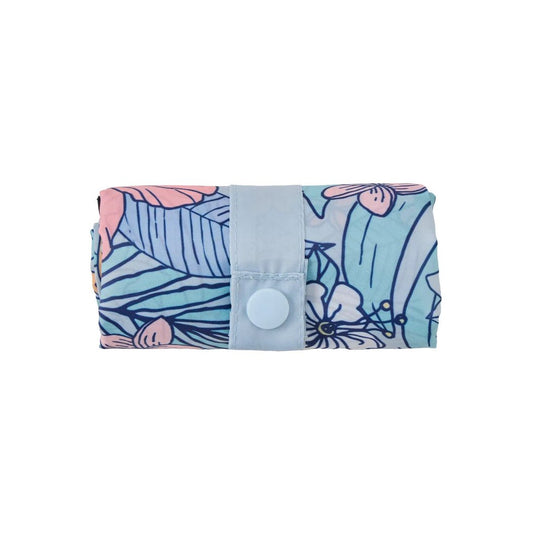Life is Good Tropical Floral Pattern Roll and Go Tote