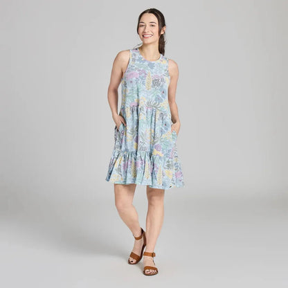 Life is Good Women's Botanical Garden Pattern Tiered Tank Dress-Women's - Clothing - Dresses-Appalachian Outfitters