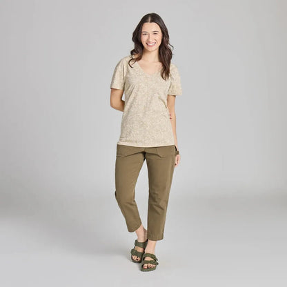 Life is Good Women's Cherry Blossom Pattern Crusher-LITE Easy Vee-Women's - Clothing - Tops-Appalachian Outfitters