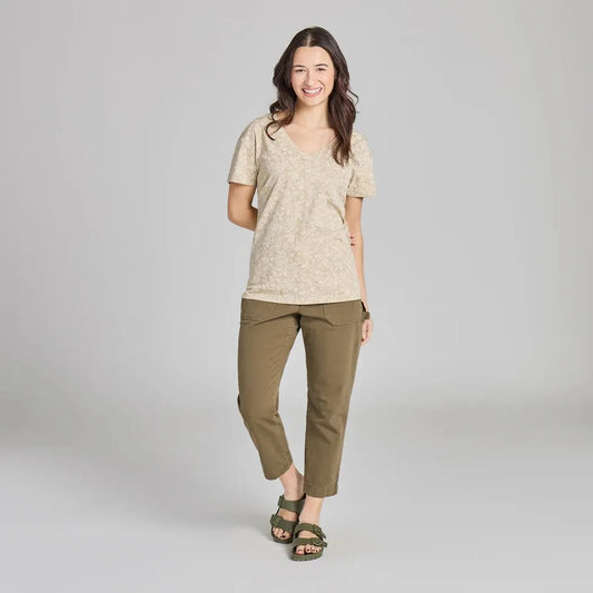 Life is Good Women's Cherry Blossom Pattern Crusher-LITE Easy Vee-Women's - Clothing - Tops-Appalachian Outfitters