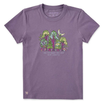 Life is Good Women's Echoes of Laughter Forest Short Sleeve Crusher-LITE Tee-Women's - Clothing - Tops-Appalachian Outfitters