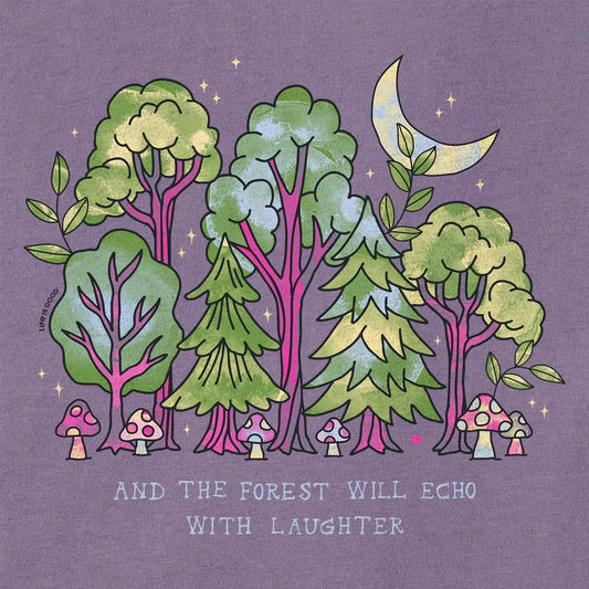 Life is Good Women's Echoes of Laughter Forest Short Sleeve Crusher-LITE Tee-Women's - Clothing - Tops-Appalachian Outfitters