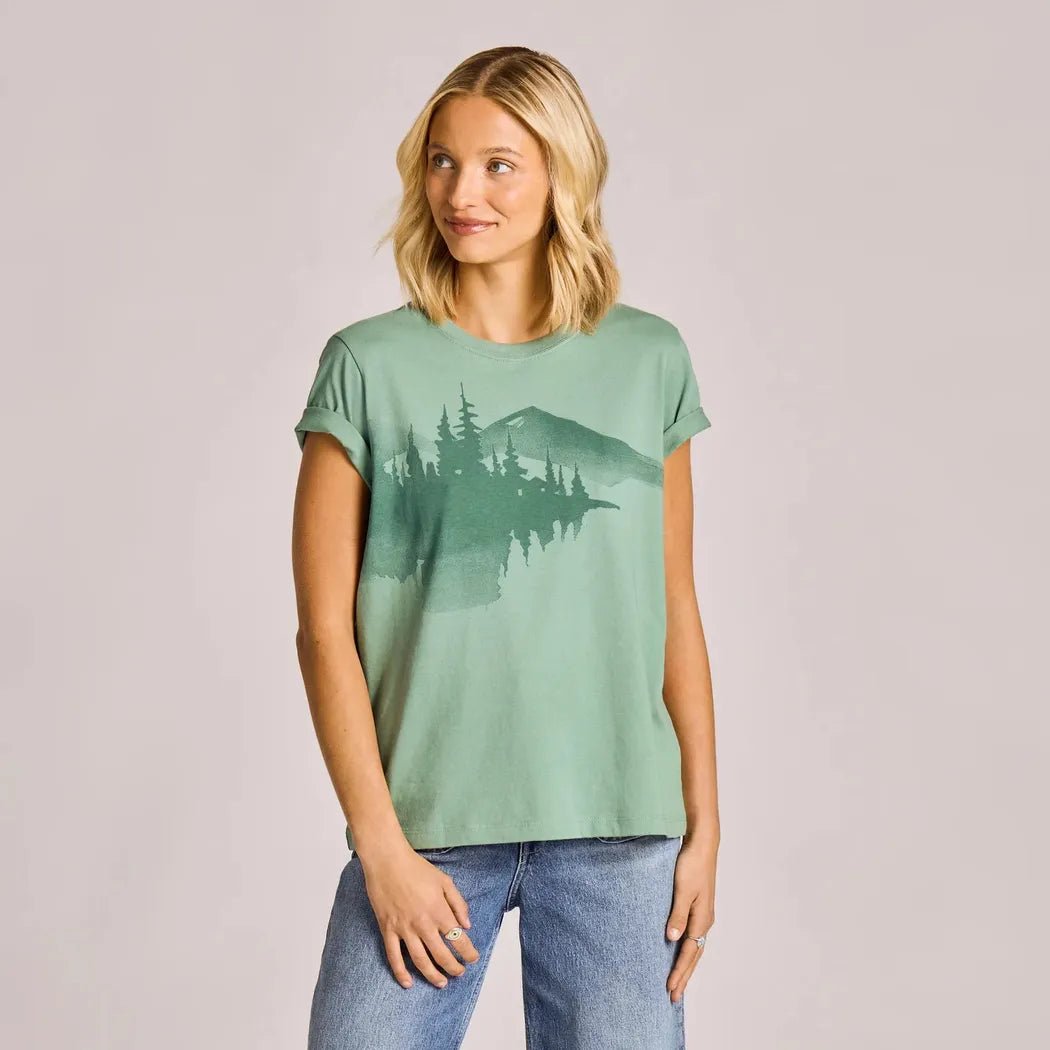 Life is Good Women's Watercolor Lakesideshort Sleeve-Accessories - Belts - Unisex-Appalachian Outfitters