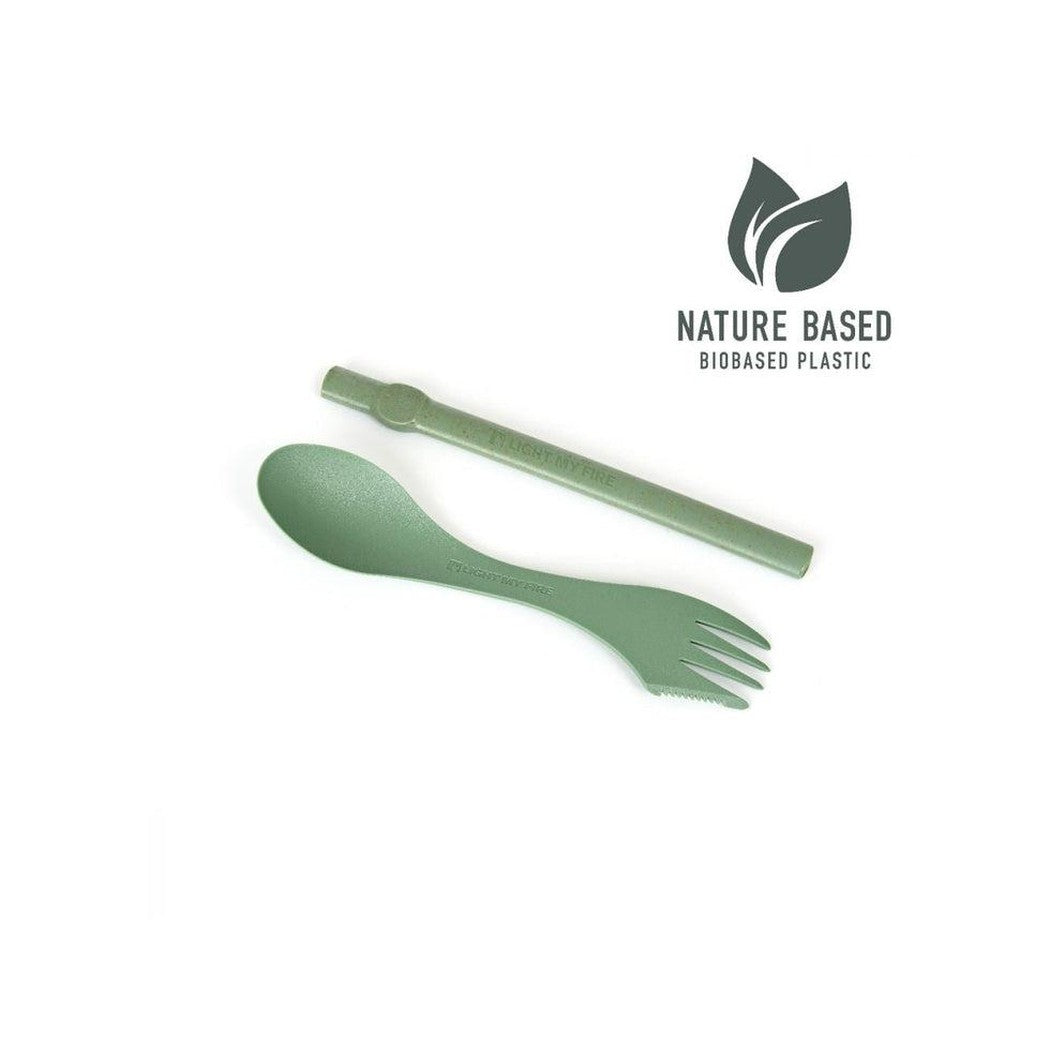 Light My Fire Spork'n Straw BIO-Camping - Cooking - Utensils-Sandy Green-Appalachian Outfitters