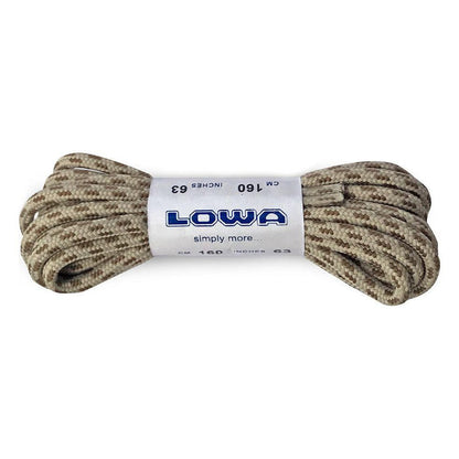 A bundle of brown Lowa Laces displayed against a white background.