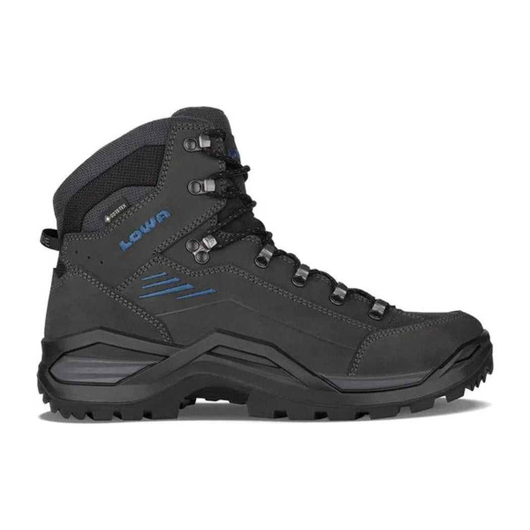 Lowa Men's Renegade EVO GTX Mid-Men's - Footwear - Boots-Anthracite/Steel Blue-Regular-8-Appalachian Outfitters
