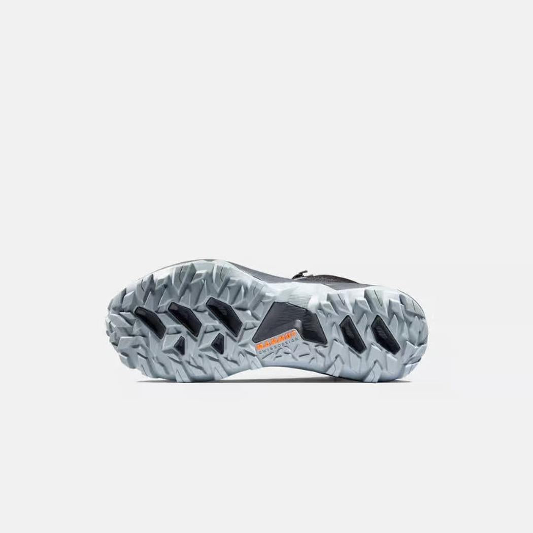 The sole of the Mammut Sports Group Sertig II Mid GTX Women boot, showing the lugged tread pattern against a plain white background.