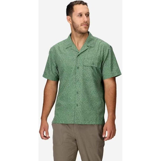 Marmot Men's AirExchange SolarShield Camp Novelty SS Shirt-Men's - Clothing - Tops-Juniper Green Mini Bloom-M-Appalachian Outfitters