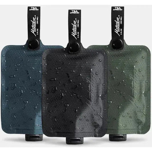 Matador FlatPak Toiletry Bottle (3-Pack)-Travel - Accessories-Charcoal/Slate/Sage-Appalachian Outfitters
