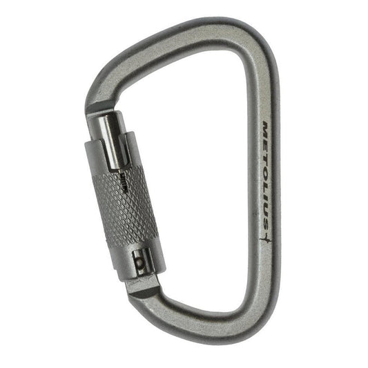 Metolius Steel Auto Lock Biner-Climbing - Hardware - Carabiners-Silver-Appalachian Outfitters