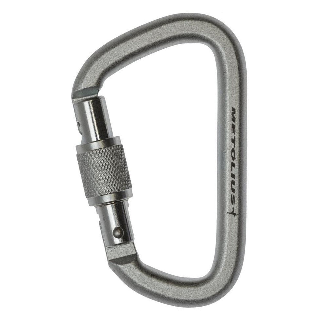 Metolius Steel Screw Lock Biner-Climbing - Hardware - Carabiners-Silver-Appalachian Outfitters