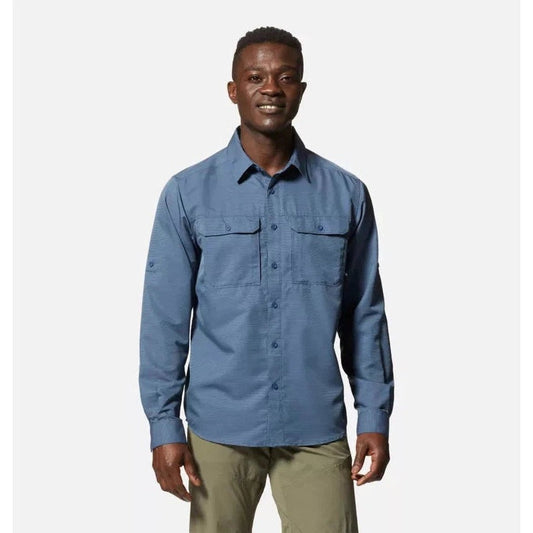 Mountain Hardwear Men's Canyon Long Sleeve Shirt-Men's - Clothing - Tops-Zinc-M-Appalachian Outfitters