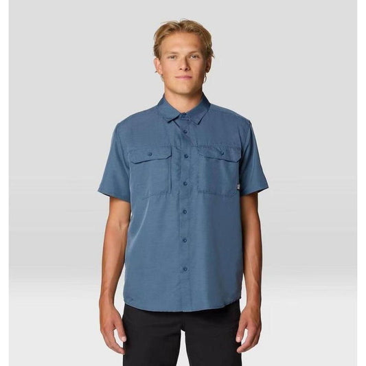 Mountain Hardwear Men's Canyon Short Sleeve-Men's - Clothing - Tops-Zinc-M-Appalachian Outfitters