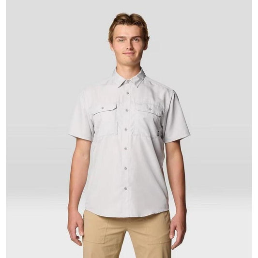 Mountain Hardwear Men's Canyon Short Sleeve-Men's - Clothing - Tops-Light Dunes-M-Appalachian Outfitters