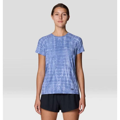Mountain Hardwear Women's Crater Lake Short Sleeve-Women's - Clothing - Tops-Best Coast Blue Prismatic Print-S-Appalachian Outfitters