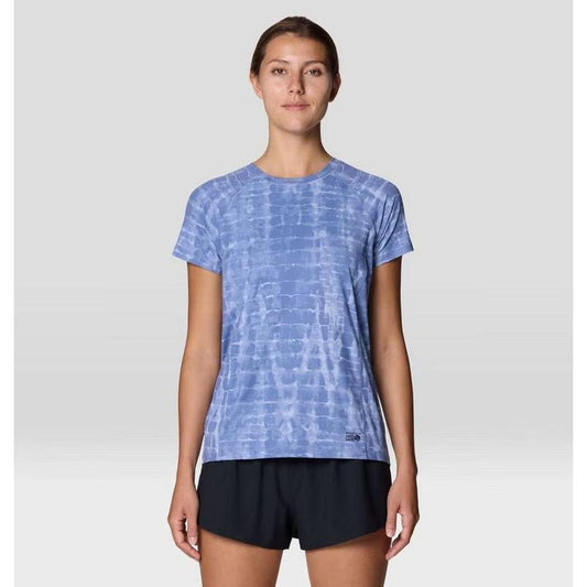 Mountain Hardwear Women's Crater Lake Short Sleeve-Women's - Clothing - Tops-Best Coast Blue Prismatic Print-S-Appalachian Outfitters