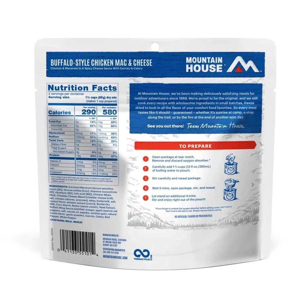 Mountain House Buffalo Style Chicken Mac and Cheese-Food - Backpacking-Appalachian Outfitters
