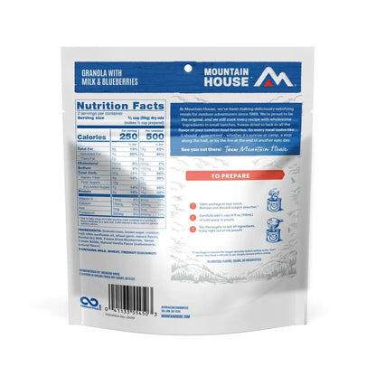 Mountain House Granola with Milk & Blueberries-Food - Backpacking-Appalachian Outfitters