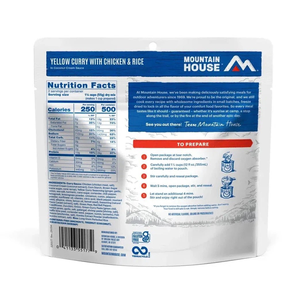 Mountain House Yellow Curry with Chicken & Rice-Food - Backpacking-Appalachian Outfitters