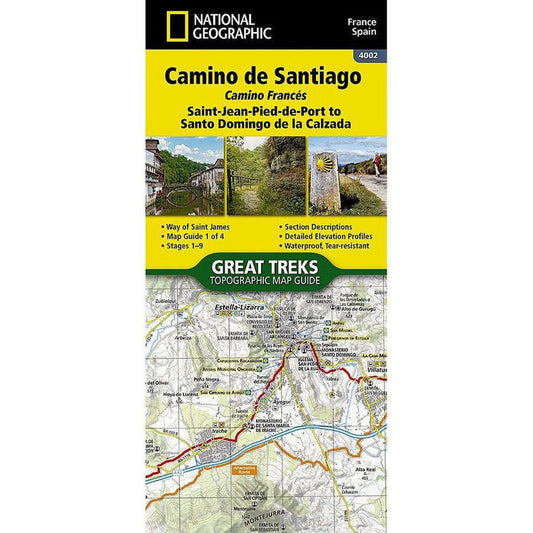 National Geographic Camino de Santiago 1 of 4 [Saint‐Jean‐Pied‐de‐Port to Santo Domingo de la Calzada]-Books - Maps-Appalachian Outfitters