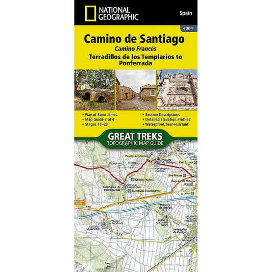 National Geographic Camino de Santiago 3 of 4 [Terradillos de los Templarios to Ponferrada]-Books - Maps-Appalachian Outfitters